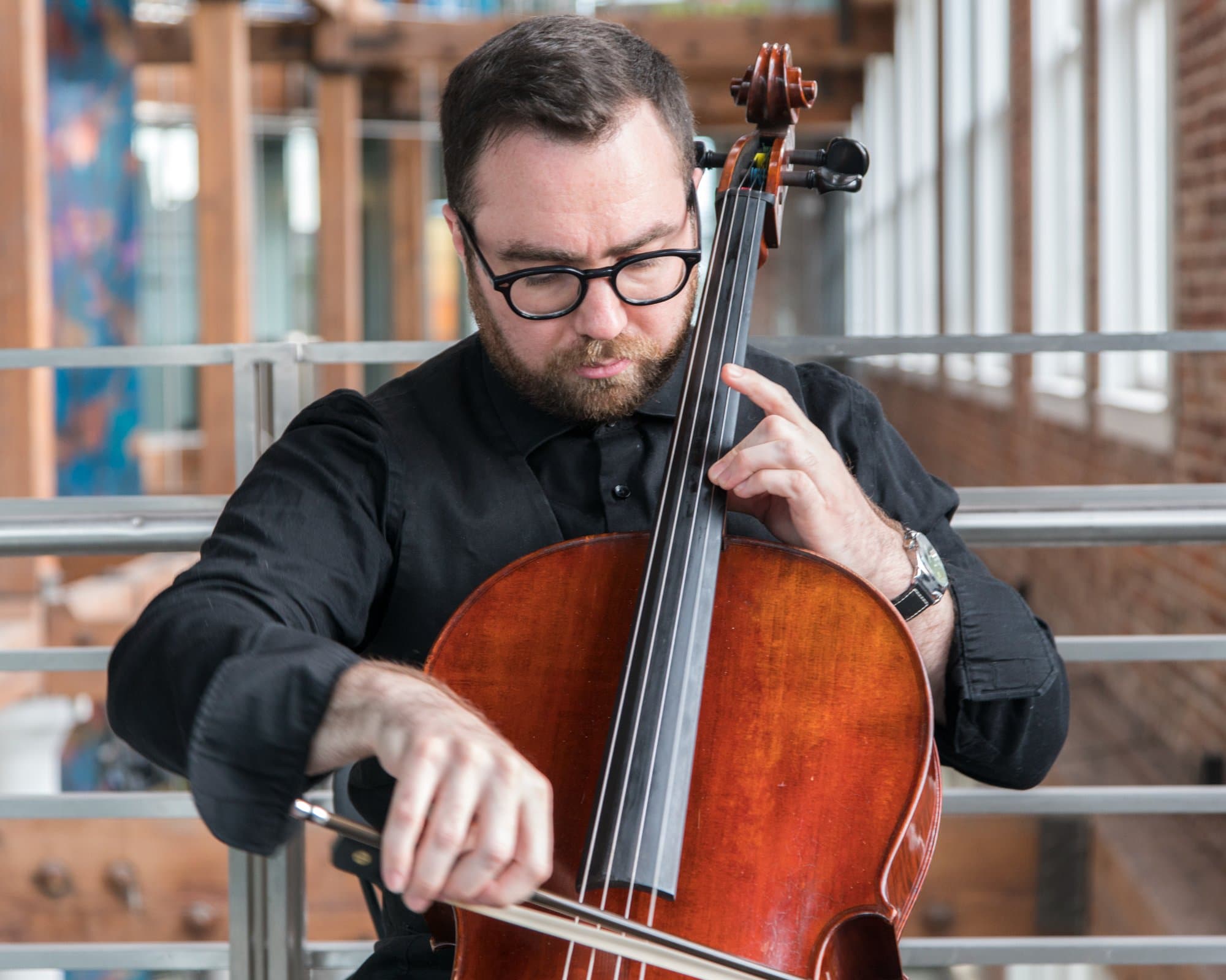 David Campbell playing cello