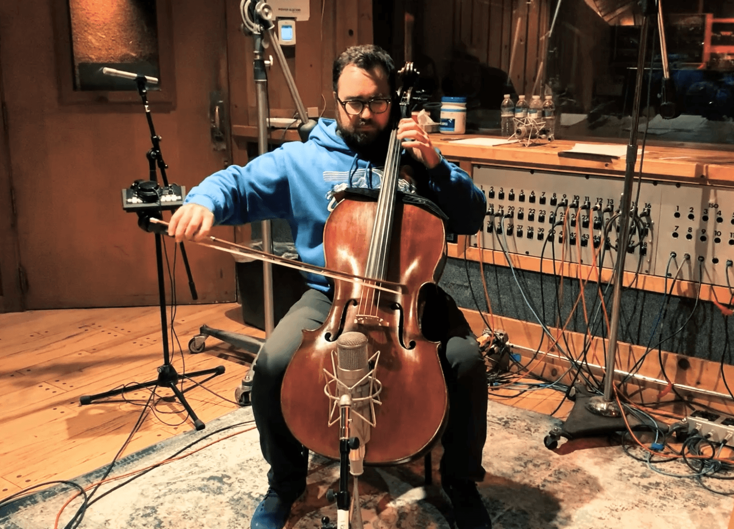 Recording session at Powerstation Studios